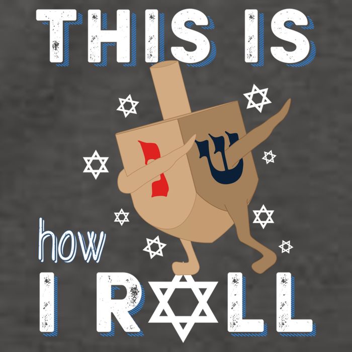 Dreidel Menorah Funny Hanukkah Gift This Is How I Roll Vector Backpack