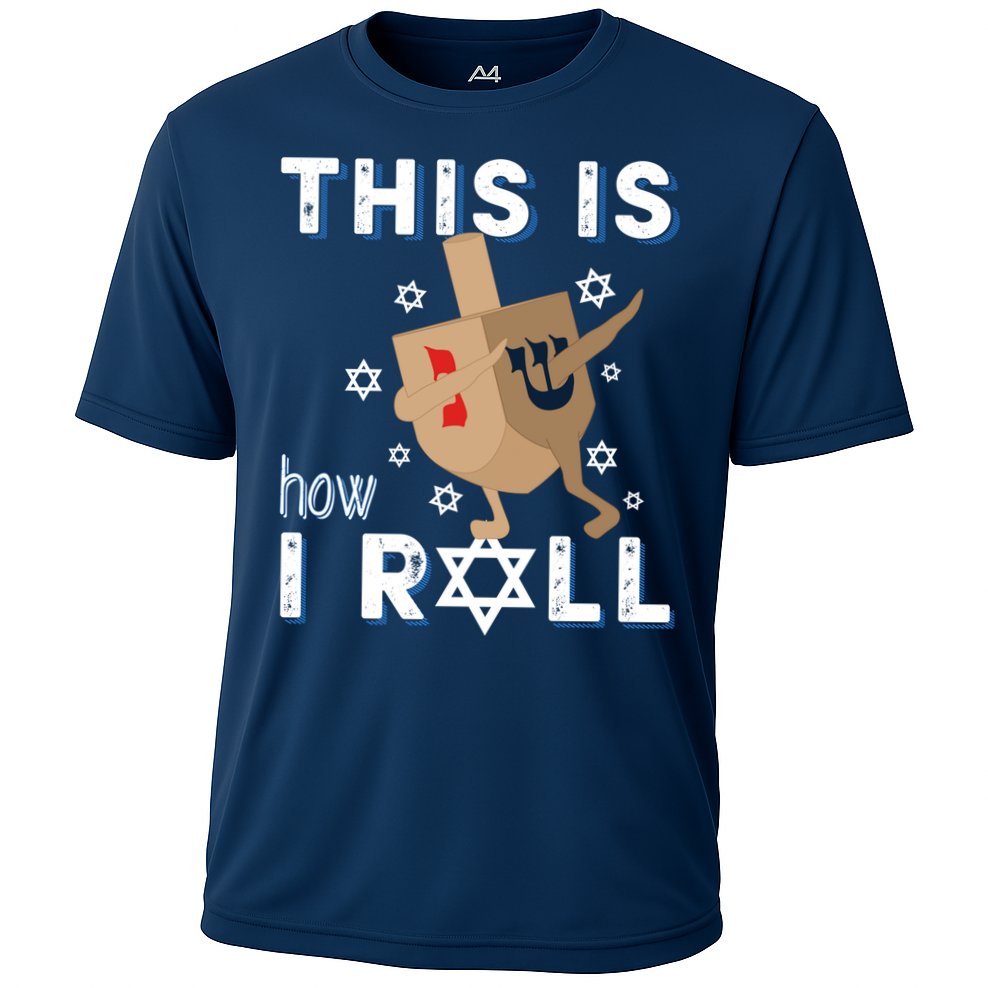 Dreidel Menorah Funny Hanukkah Gift This Is How I Roll Performance Shirt
