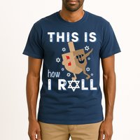 Dreidel Menorah Funny Hanukkah Gift This Is How I Roll Tall T-Shirt