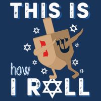 Dreidel Menorah Funny Hanukkah Gift This Is How I Roll Drawstring Bag