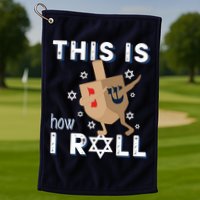 Dreidel Menorah Funny Hanukkah Gift This Is How I Roll Golf Towel