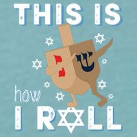 Dreidel Menorah Funny Hanukkah Gift This Is How I Roll Sueded Cloud Jersey T-Shirt