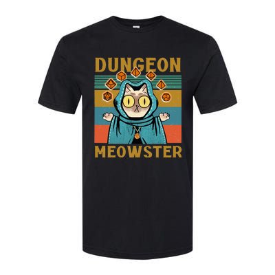 Dungeon Meowster Funny Nerdy Gamer Cat Vintage Game Softstyle® CVC T-Shirt