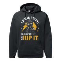 Dirtbike Motocross Forget Everything And Ride Mx Performance Fleece Hoodie