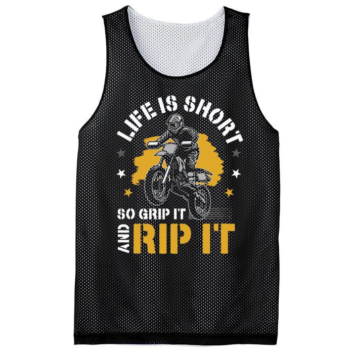 Dirtbike Motocross Forget Everything And Ride Mx Mesh Reversible Basketball Jersey Tank