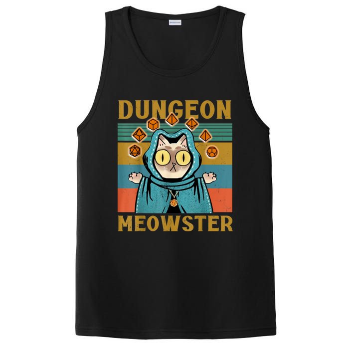 Dungeon Meowster Funny Nerdy Gamer Cat Vintage Game PosiCharge Competitor Tank