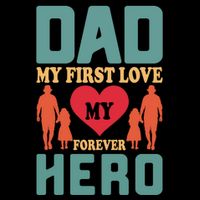Dad My First Love My Forever Hero FatherS Day Funny Cute Gift Impact Tech Backpack