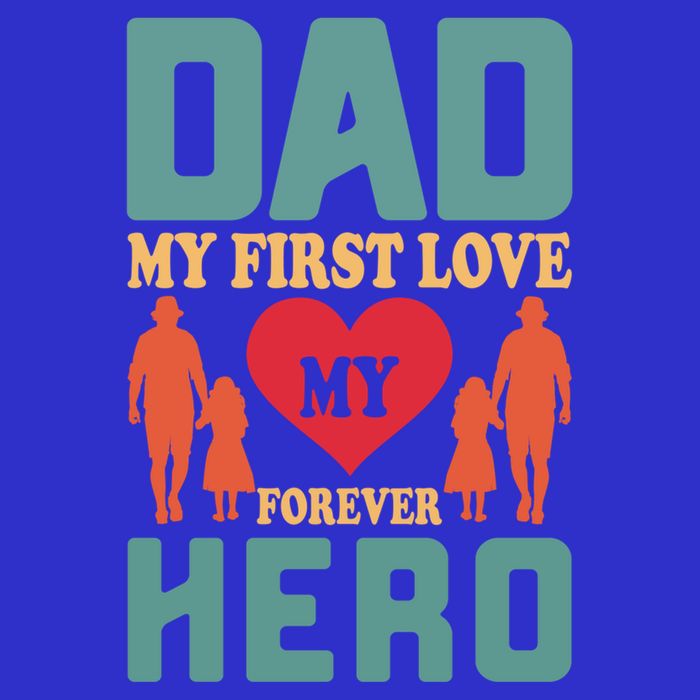 Dad My First Love My Forever Hero FatherS Day Funny Cute Gift Short Acrylic Beanie