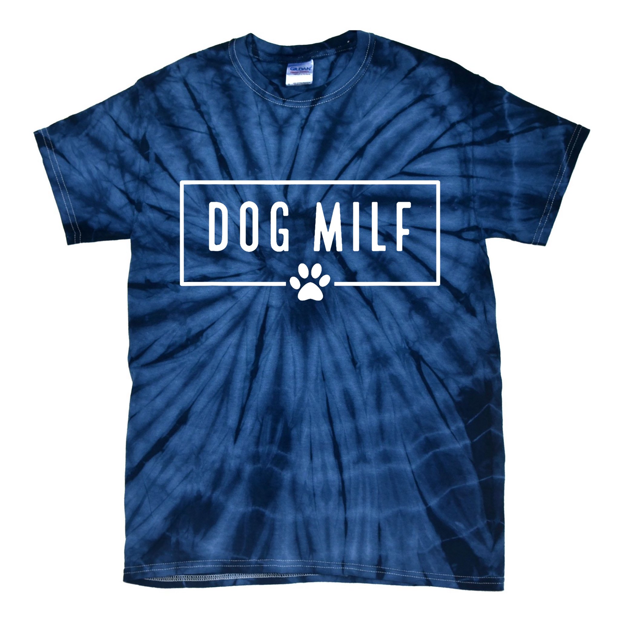 DOG MILF Funny Dog Mom Tie-Dye T-Shirt
