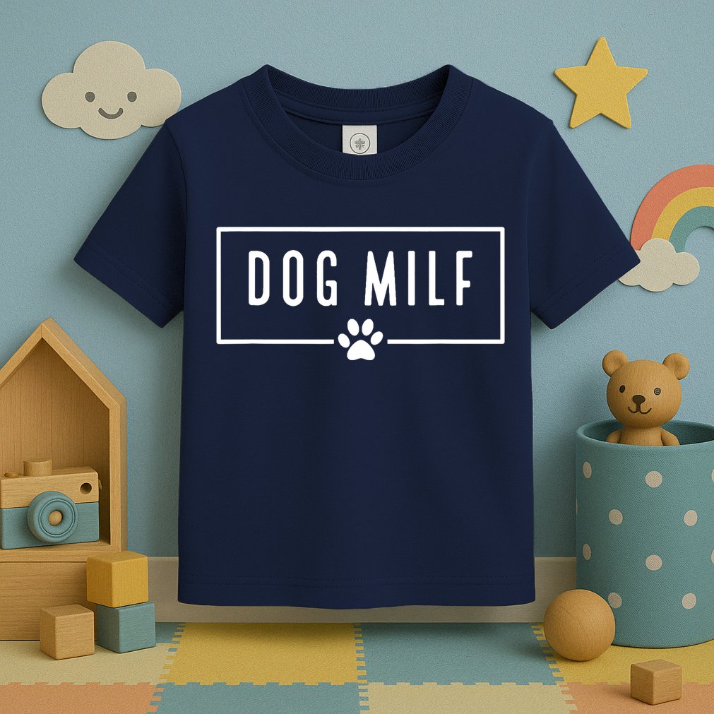 DOG MILF Funny Dog Mom Toddler T-Shirt