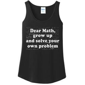 Dear Math Funny Back To School Math Teacher Student Ladies Essential Tank