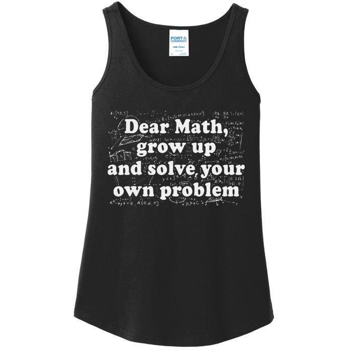 Dear Math Funny Back To School Math Teacher Student Ladies Essential Tank