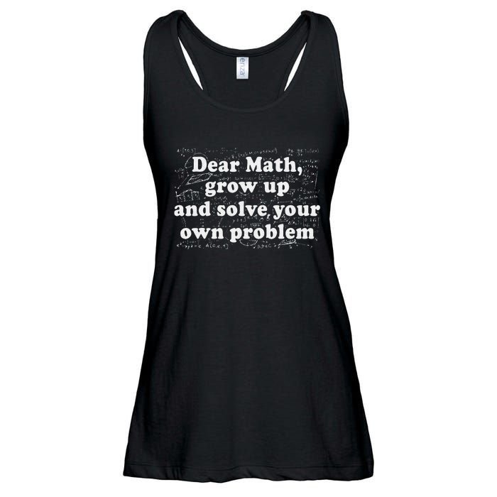 Dear Math Funny Back To School Math Teacher Student Ladies Essential Flowy Tank