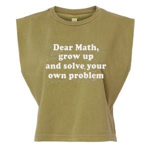 Dear Math Funny Back To School Math Teacher Student Garment-Dyed Women's Muscle Tee