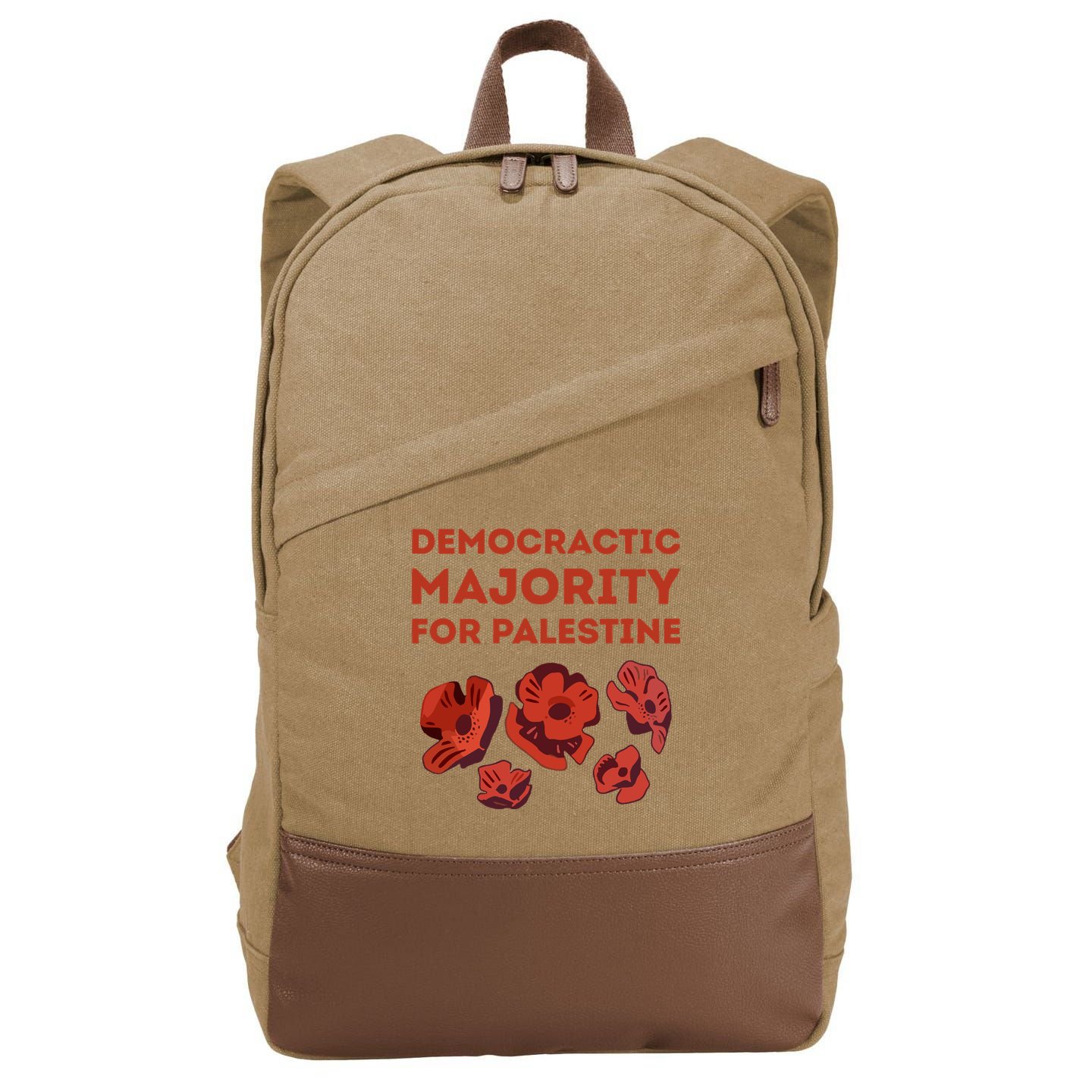 Democratic Majority For Palestine Cotton Canvas Backpack
