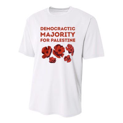 Democratic Majority For Palestine Youth Performance Sprint T-Shirt