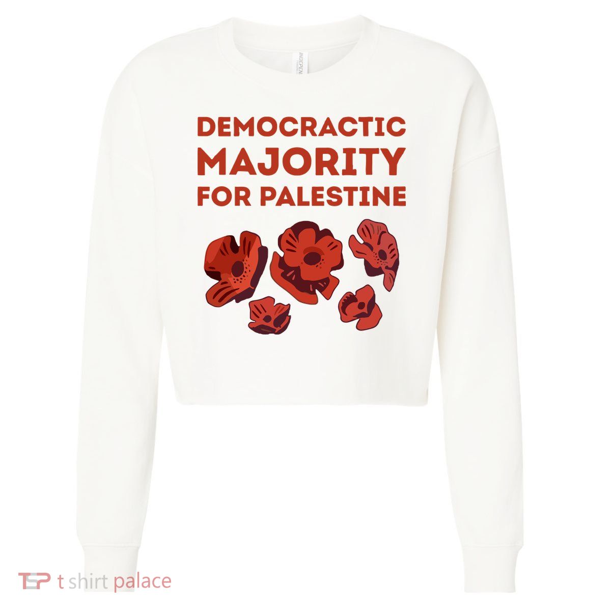 Democratic Majority For Palestine Cropped Pullover Crew