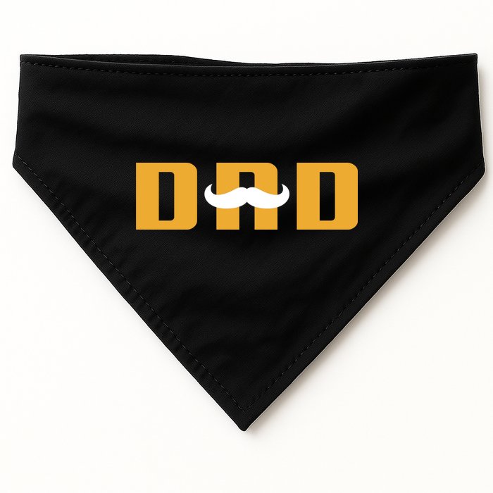 Dad Mustache Fathers Day USA-Made Doggie Bandana