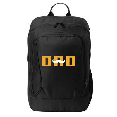 Dad Mustache Fathers Day City Backpack