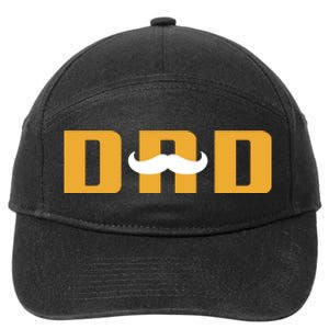 Dad Mustache Fathers Day 7-Panel Snapback Hat