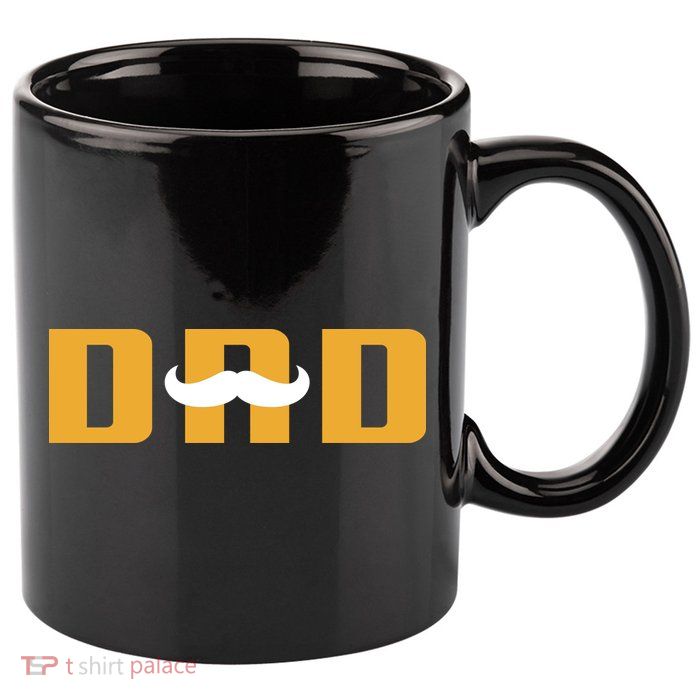 Dad Mustache Fathers Day 11oz C Handle Ceramic Mug