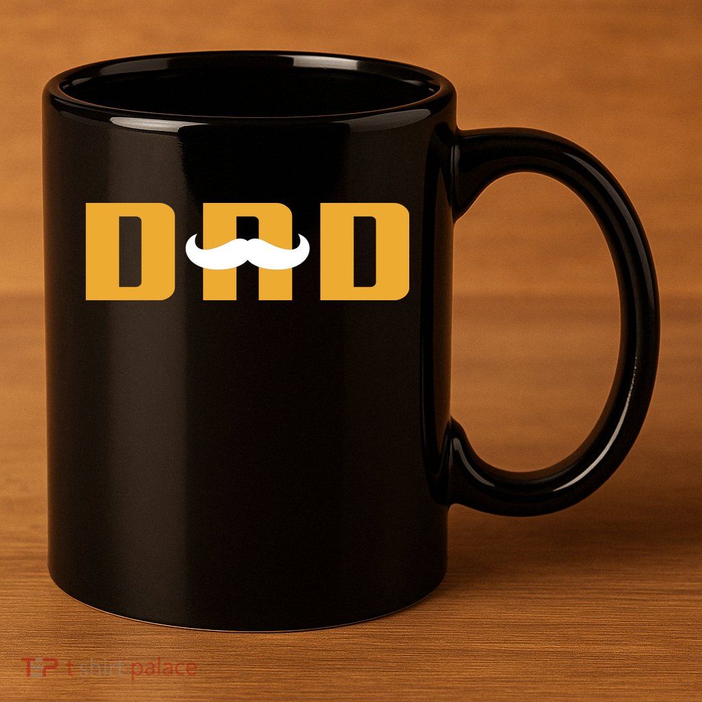 Dad Mustache Fathers Day 11oz C Handle Ceramic Mug