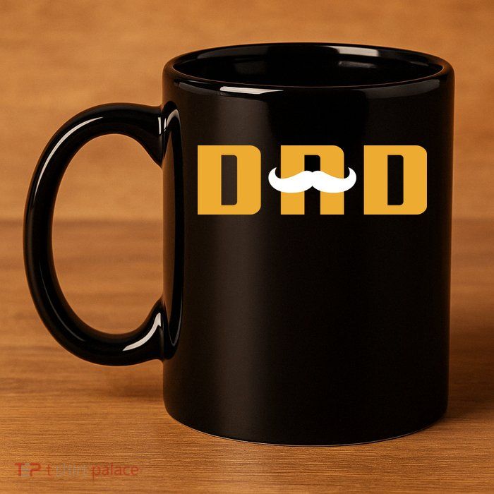 Dad Mustache Fathers Day 11oz C Handle Ceramic Mug