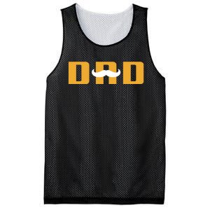 Dad Mustache Fathers Day Mesh Reversible Basketball Jersey Tank