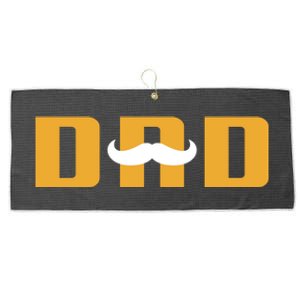 Dad Mustache Fathers Day Large Microfiber Waffle Golf Towel