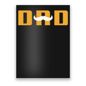 Dad Mustache Fathers Day Poster