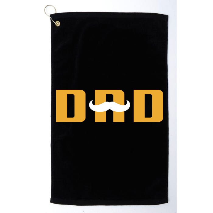Dad Mustache Fathers Day Golf Towel