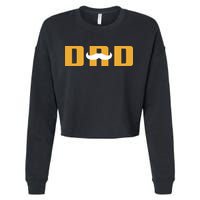 Dad Mustache Fathers Day Cropped Pullover Crew