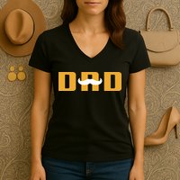Dad Mustache Fathers Day Women's V-Neck T-Shirt