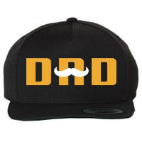 Dad Mustache Fathers Day Wool Snapback Cap