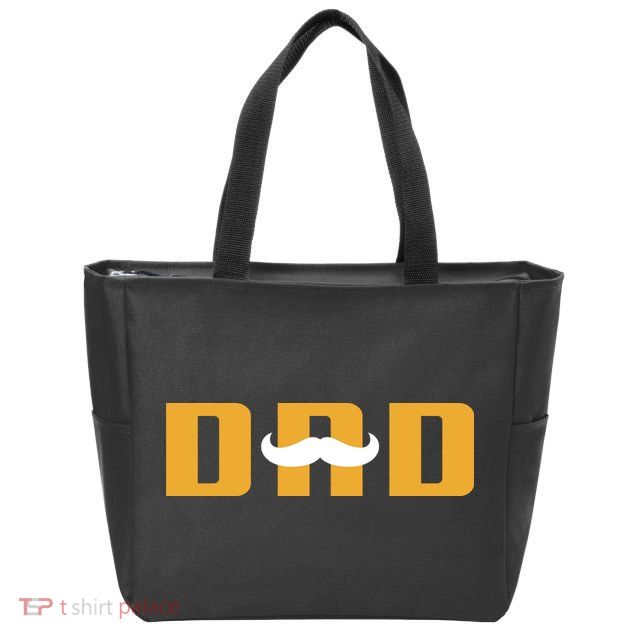 Dad Mustache Fathers Day Zip Tote Bag