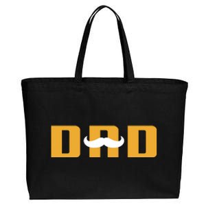 Dad Mustache Fathers Day Cotton Canvas Jumbo Tote