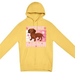 Dachshund Mom Funny Weenie Mama Dog Lover Premium Pullover Hoodie