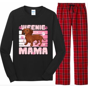 Dachshund Mom Funny Weenie Mama Dog Lover Long Sleeve Pajama Set