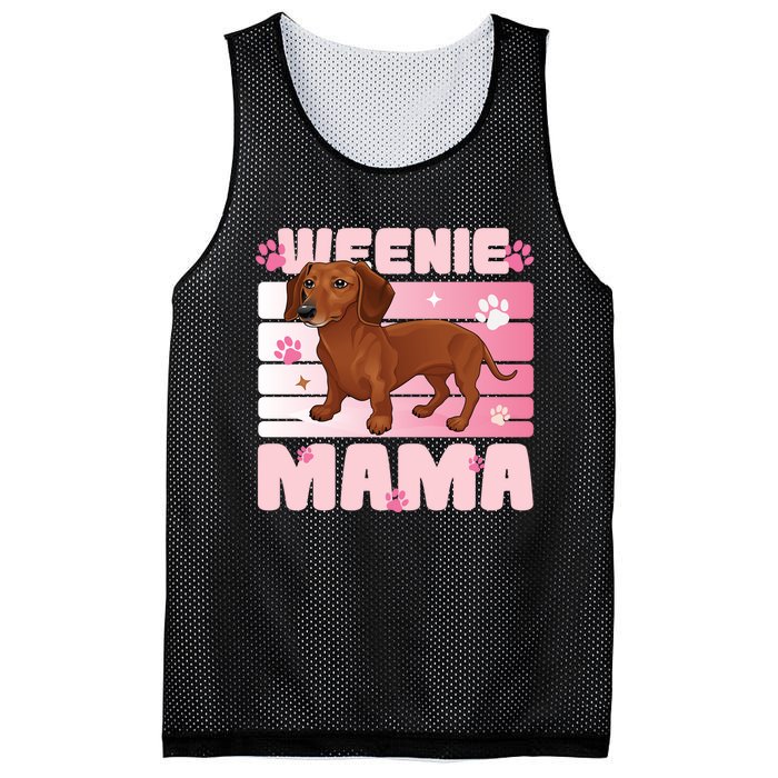 Dachshund Mom Funny Weenie Mama Dog Lover Mesh Reversible Basketball Jersey Tank