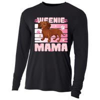 Dachshund Mom Funny Weenie Mama Dog Lover Cooling Performance Long Sleeve Crew