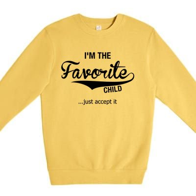 Dads Moms Favorite Funny Sibling Funny Gift Brother Sister Cool Gift Premium Crewneck Sweatshirt