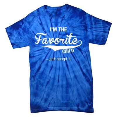 Dads Moms Favorite Funny Sibling Funny Gift Brother Sister Cool Gift Tie-Dye T-Shirt