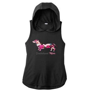 Dachshund Mom Gift Floral Doxie Mama MotherS Day Cute Gift Ladies PosiCharge Tri-Blend Wicking Draft Hoodie Tank