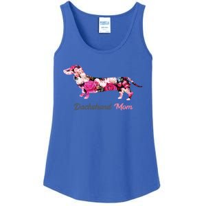 Dachshund Mom Gift Floral Doxie Mama MotherS Day Cute Gift Ladies Essential Tank