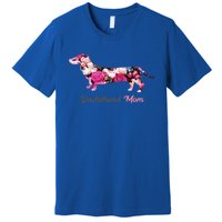 Dachshund Mom Gift Floral Doxie Mama MotherS Day Cute Gift Premium T-Shirt