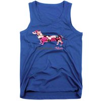 Dachshund Mom Gift Floral Doxie Mama MotherS Day Cute Gift Tank Top