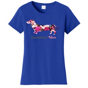 Dachshund Mom Gift Floral Doxie Mama MotherS Day Cute Gift Women's T-Shirt