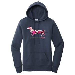 Dachshund Mom Gift Floral Doxie Mama MotherS Day Cute Gift Women's Pullover Hoodie