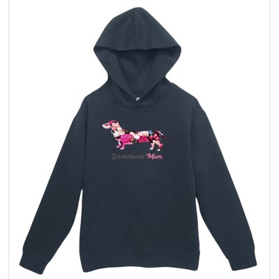 Dachshund Mom Gift Floral Doxie Mama MotherS Day Cute Gift Urban Pullover Hoodie