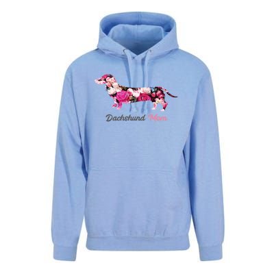 Dachshund Mom Gift Floral Doxie Mama MotherS Day Cute Gift Unisex Surf Hoodie